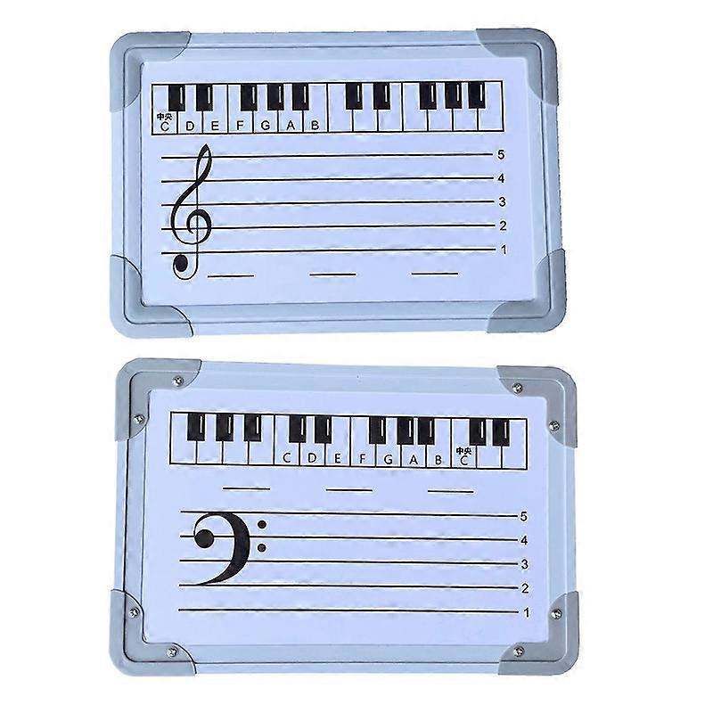 Double-Sided Magnetic Whiteboard for Music Teaching Dry Erase Board with High-Low Notes for Learning Piano and Music Theory at Home or Classroom