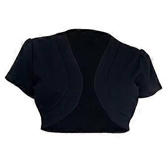 Modieuze dames effen gebreide bolero-vesten met korte mouwen
