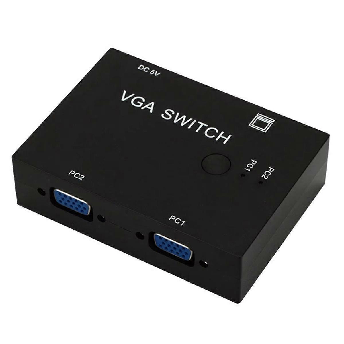 2 in 1 Out VGA Switch Video Converter 2 Port VGA Switcher VGA Cable KVM Switches for PC Monitor Pro