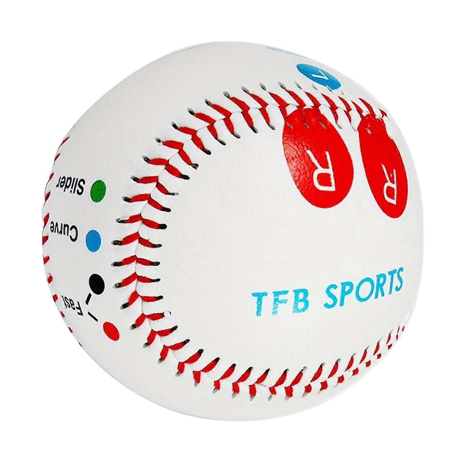 Pitch Training Baseball Ball 9-Inch With Color-Coded Finger Placement Markers To Increase Pitch Speed And Learn Pitches
