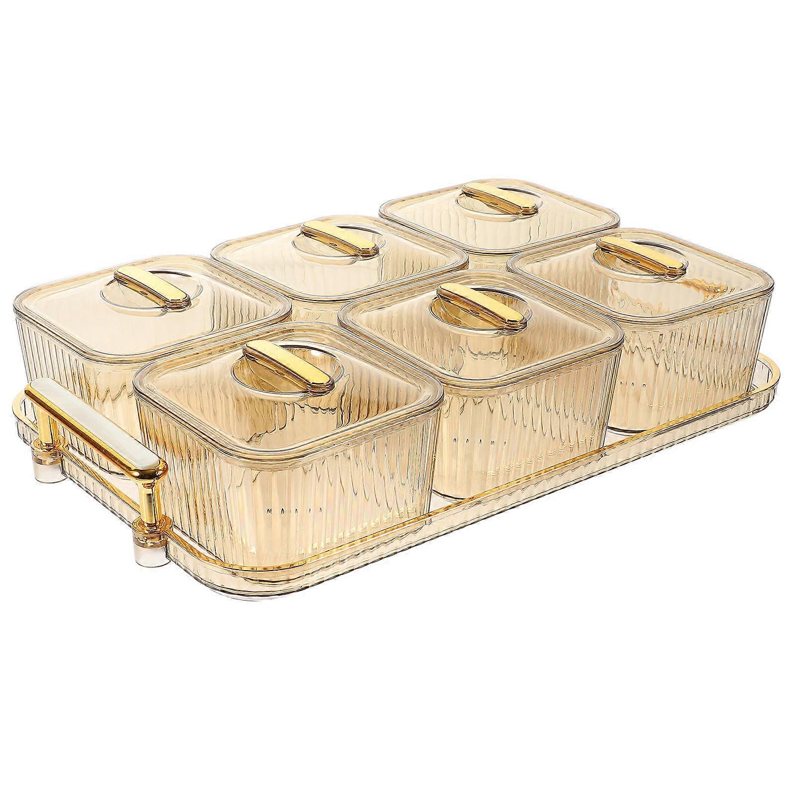 Amber platter, unique shape adds charm to snack serving experience