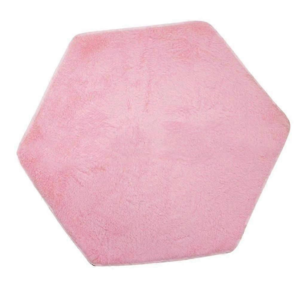 Almofada de Quarto de Carpete para Crianças Plush - Hexagonal Rosa