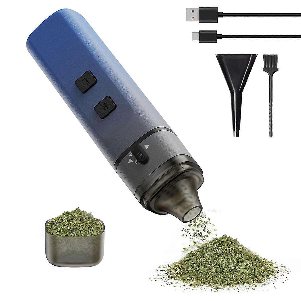 Portable Auto Grind Electric One-Touch Grinding Up to 1.5G Automatic Dry Spice Mill Machine Blue