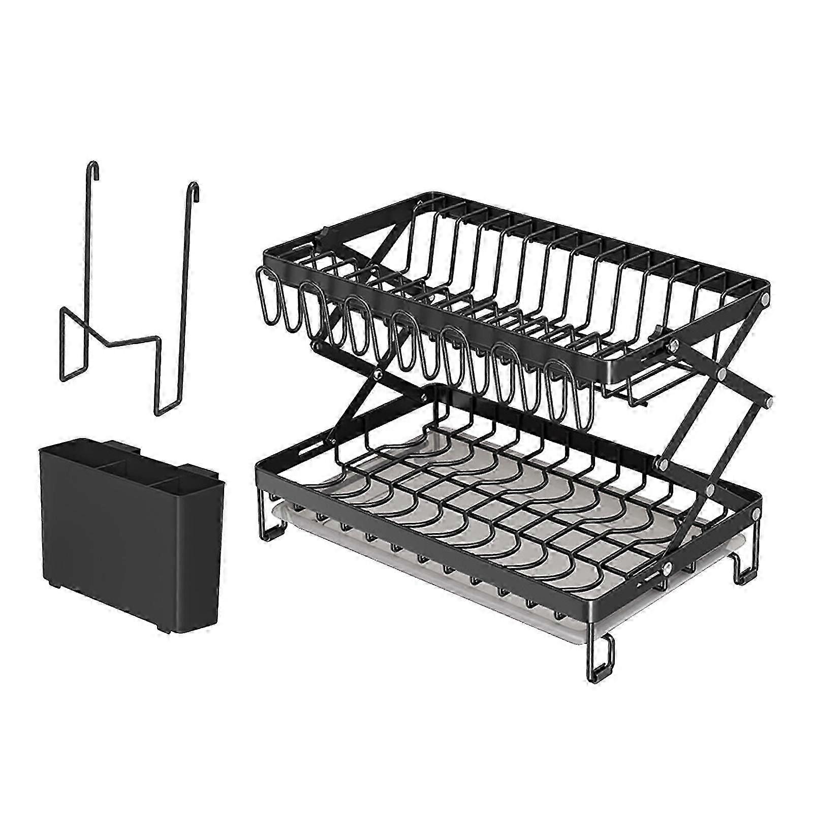 Stable and Sturdy Utensil Holder Dish Drying Rack for Multipurpose Sink Draining Needs