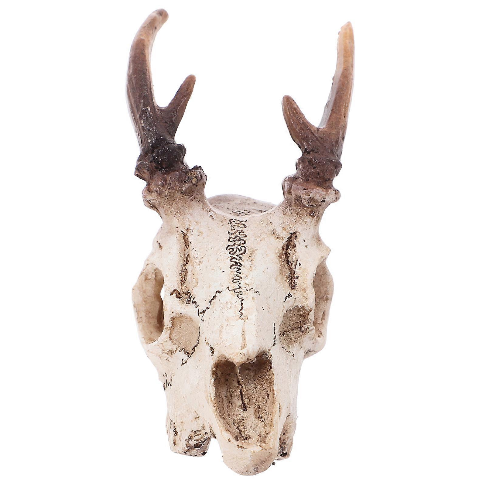 Lizard Habitat Enrichment, Realistic Elk Skull, Durable Terrarium Decoration