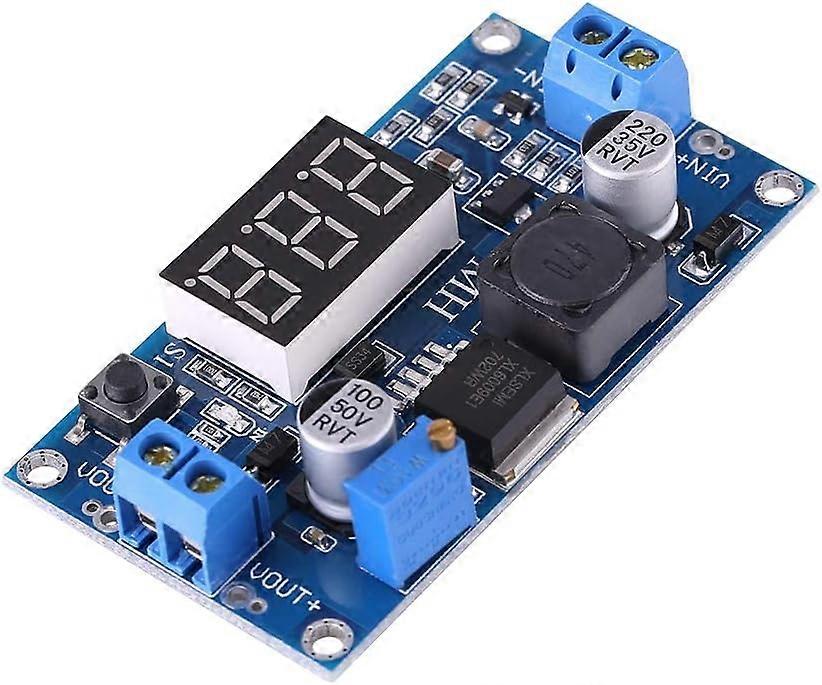 DC-to-DC Boost Module, Power Step Up Converter Regulator Voltage Converter with Digital Voltmeter(1pc, blue)