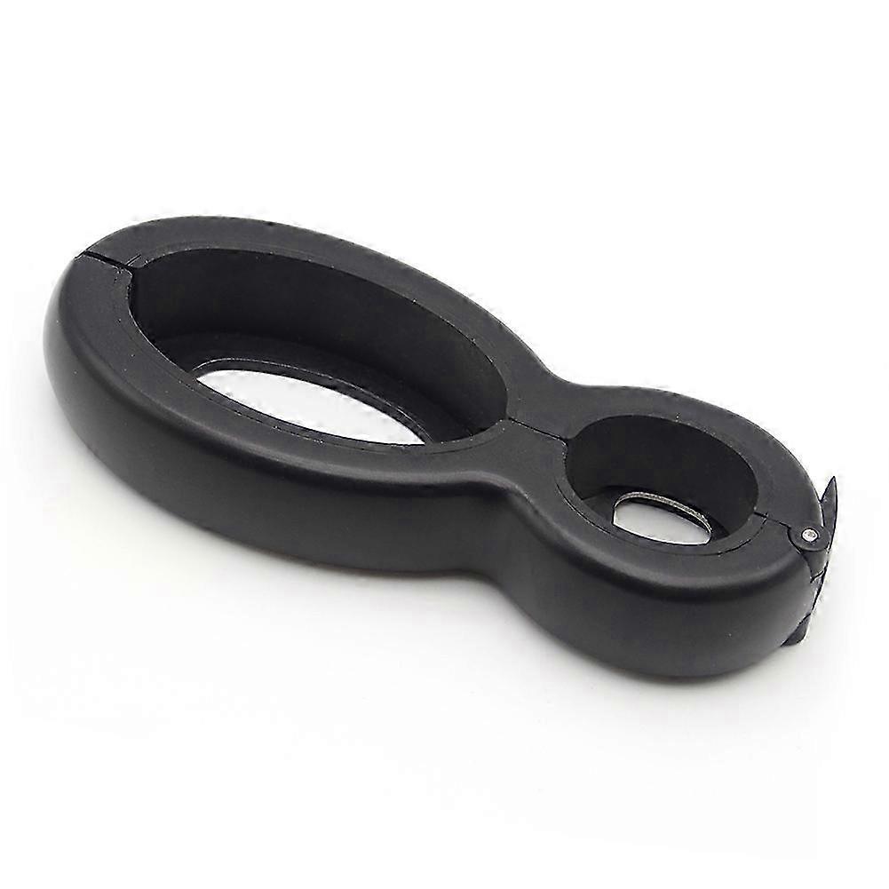 6-in-1 Multi Opener for Cans Bottles Sealed Lids - Manual Twist Tool - Black