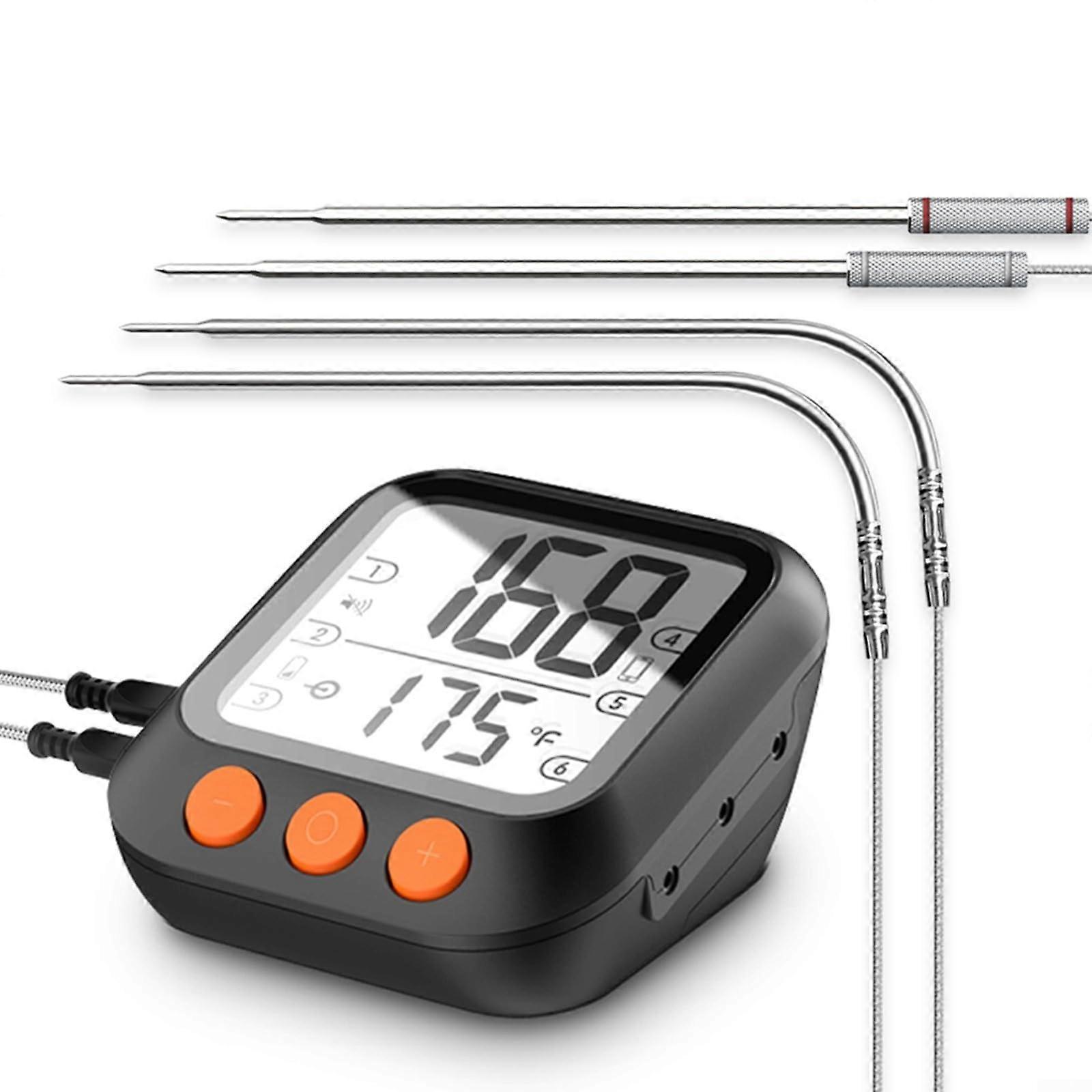 Smart Grill Thermometer Digital Probe, Wireless Meat Thermometer with App Control for Cooking and Grilling