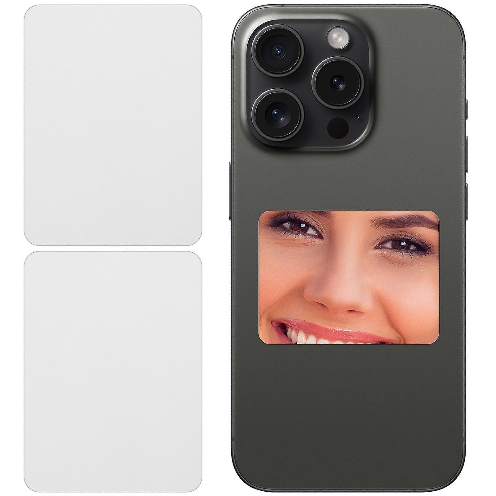 Autocollant miroir acrylique autocollant autocollant de maquillage pour étuis de smartphone Conception carrée légère portable pour téléphones mobiles