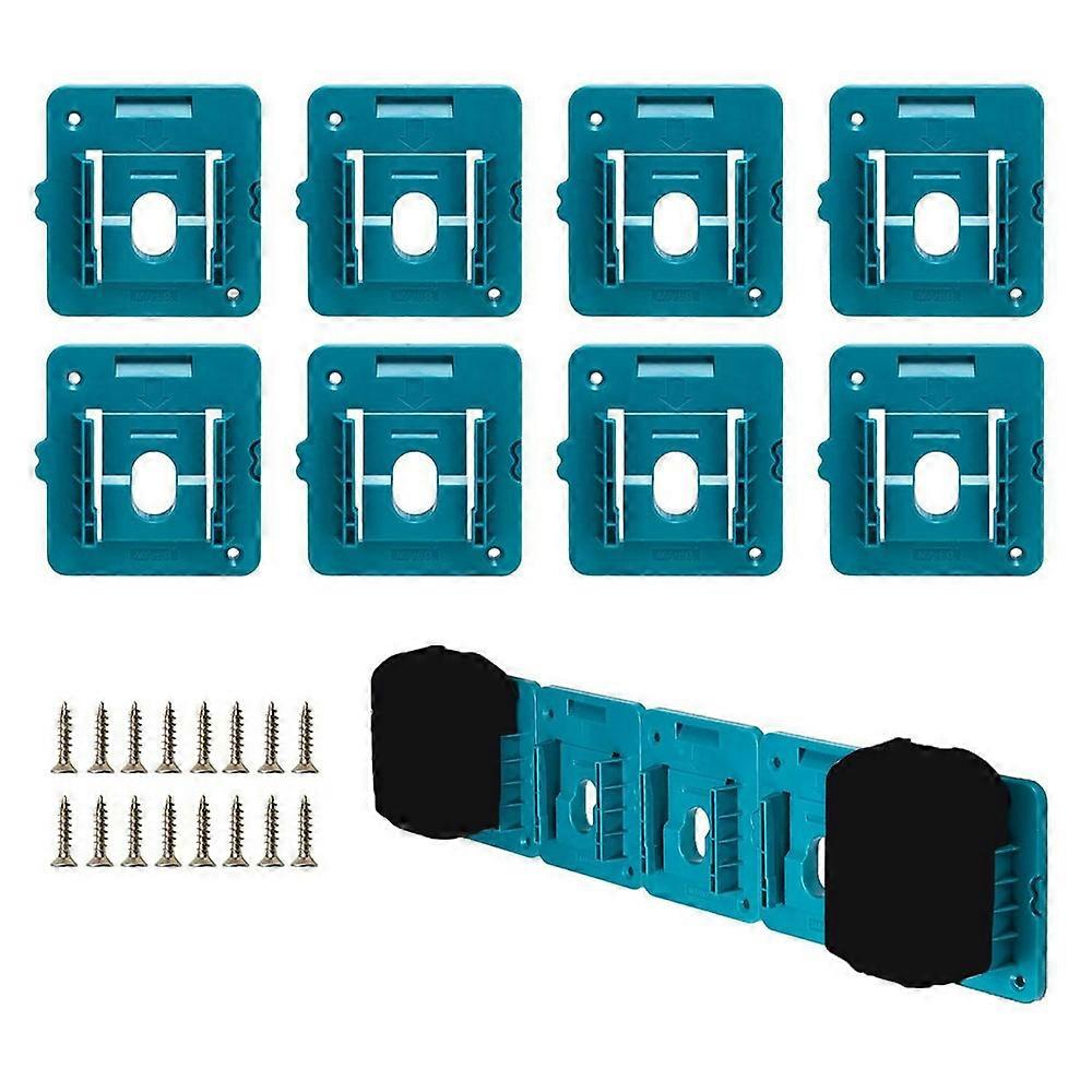 RIS-MA-1 8 قطع متوافقة مع ماكيتا 18 فولت BL1815 BL1820 حامل البطارية أداة شماعات تخزين رف الحائط جبل