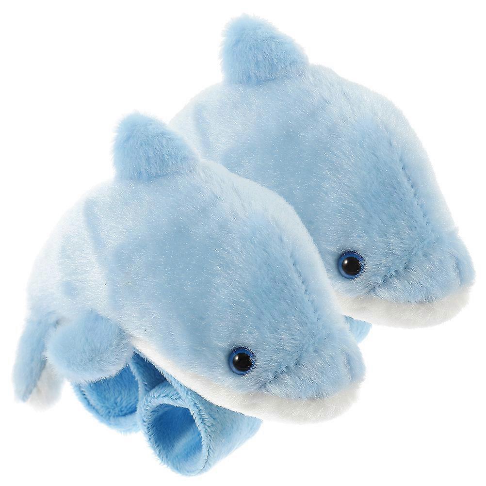 Dolphin Plush Slap Bracelets Soft Animal Shaped Wristbands for Lightweight, Safe Party Celebrations
