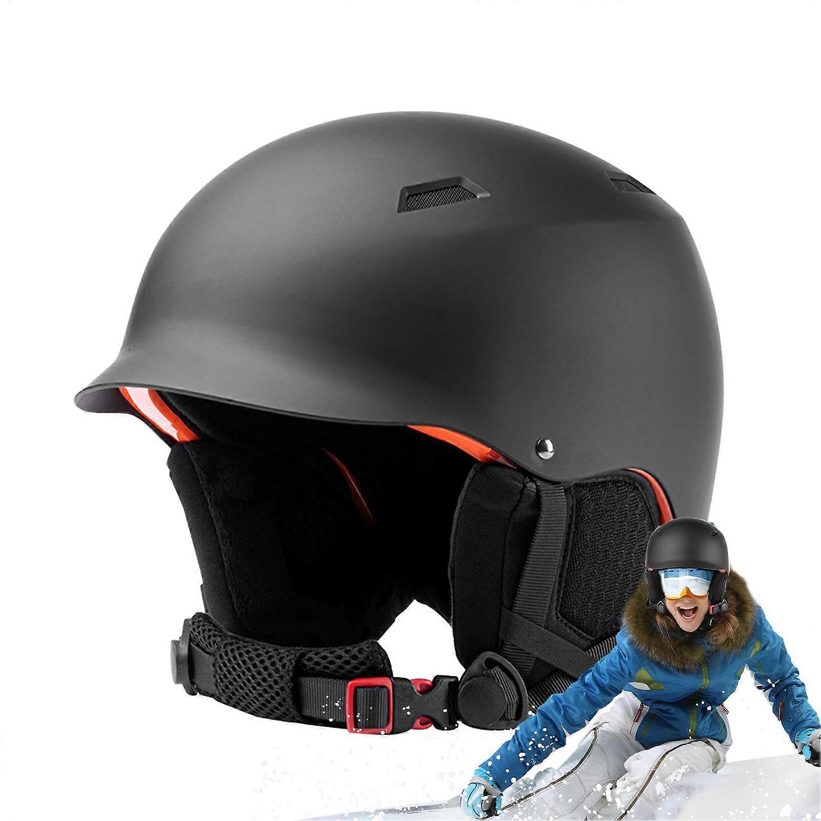 Ski hats for women, protective helmet, removable ear pads, windproof