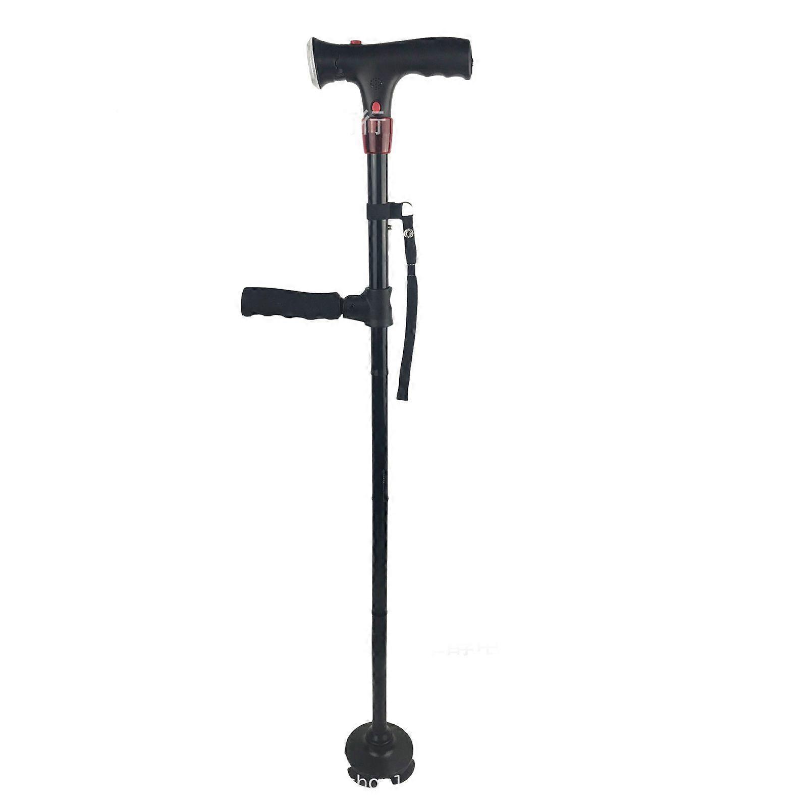 2025 Latest Model double Handle Cane with Alarm LED Light Adjustable Crutch El...