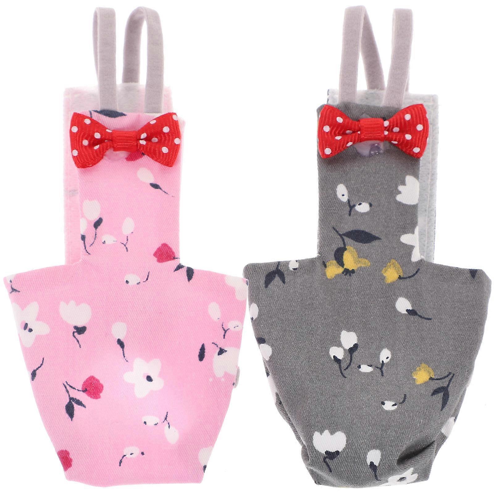 Pet Bird Clothing Reusable Parrot Diaper Assorted Color M Size Absorbent 2Pcs