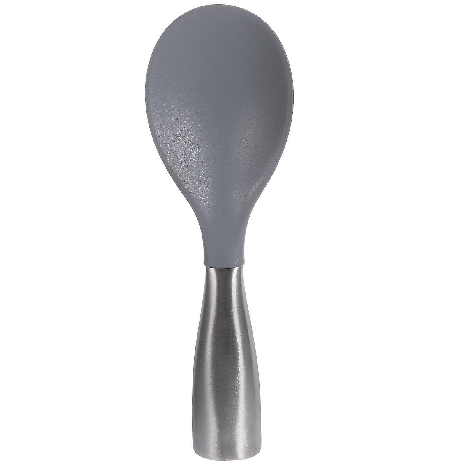 Silicone Rice Scoop Creative Spoon Shape Prevent Suitable for Hotel Use Grey 1Pc