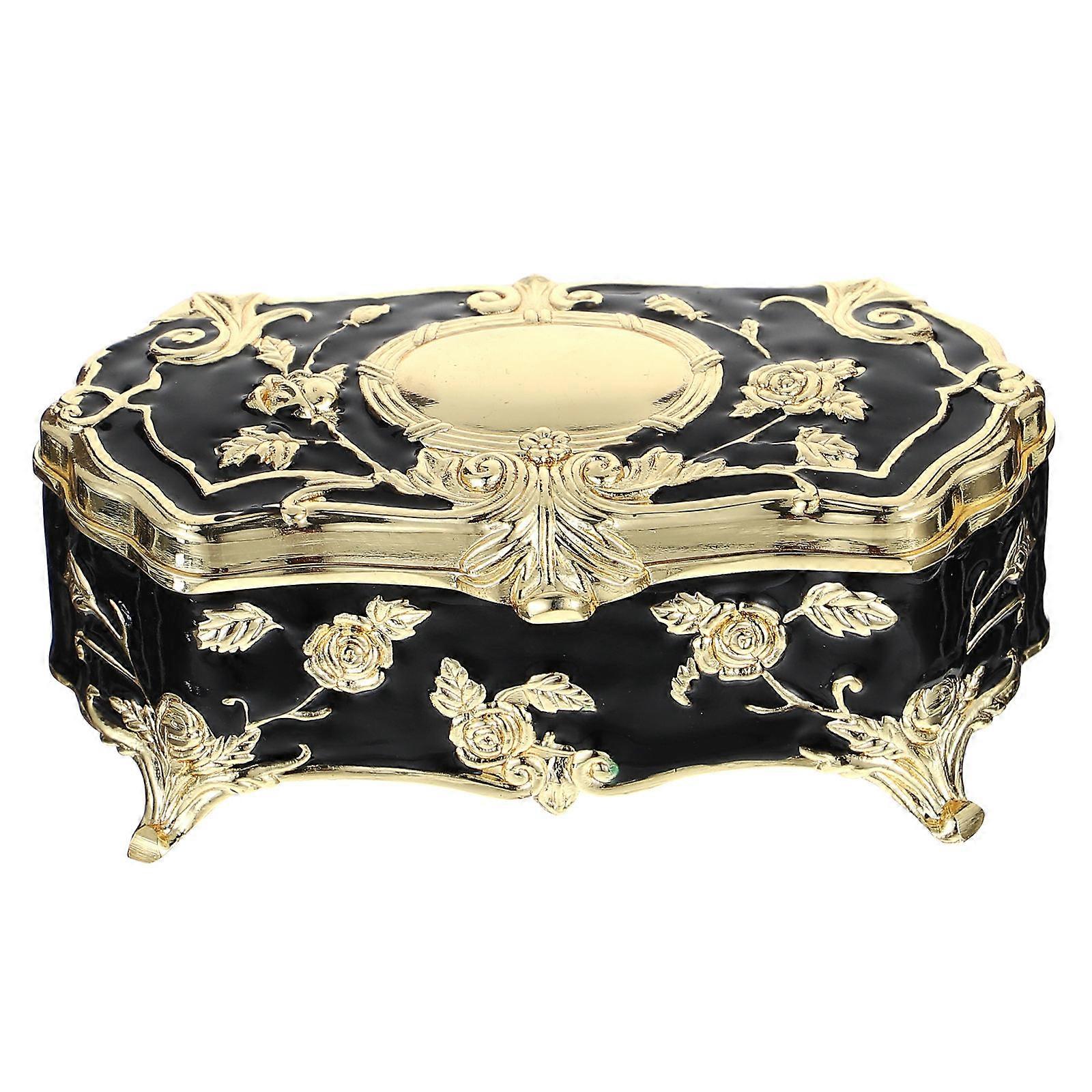 Decorative Toothpick Box Simple Household Toothpick Holder Hotel Use Black Rectangular Shape 1Set