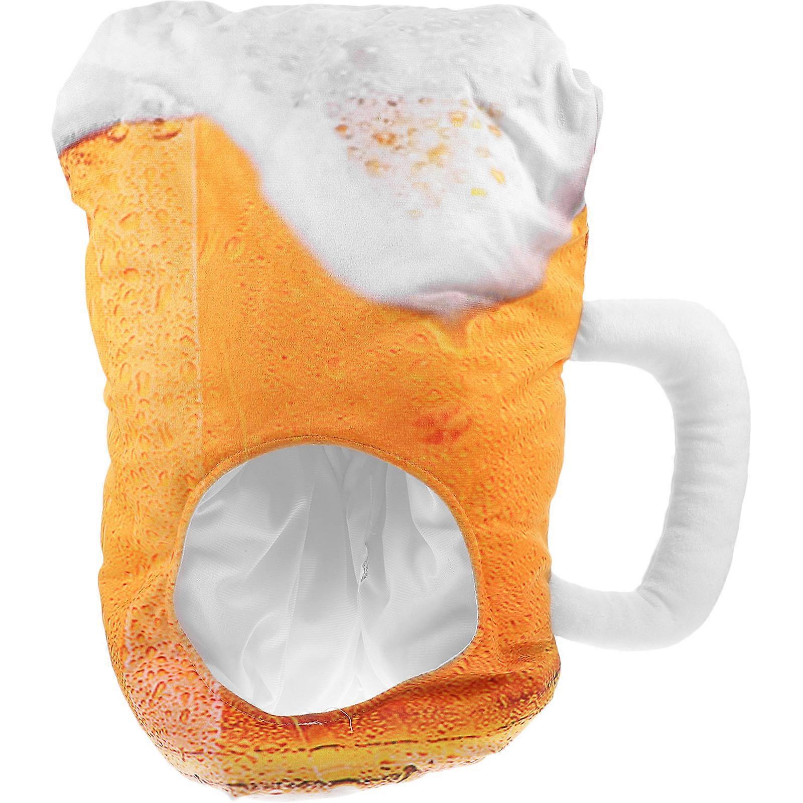 Drinking Hat Plush Beer Mug Headgear Party Accessory For Fancy Dress Cosplay Gatherings 1Set