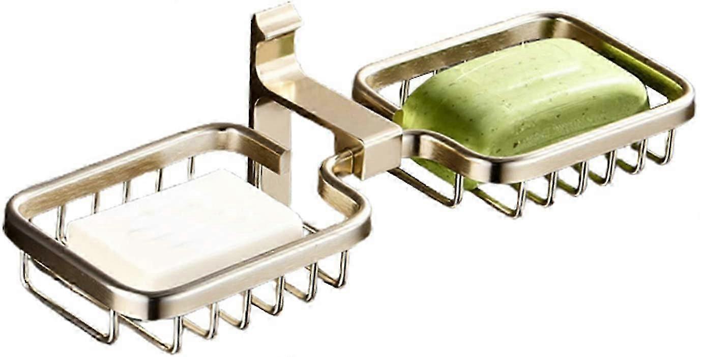 Soap Dish With Suction Cup Stainless Steel Soap Dish, Double Layer Suction Soap Dish