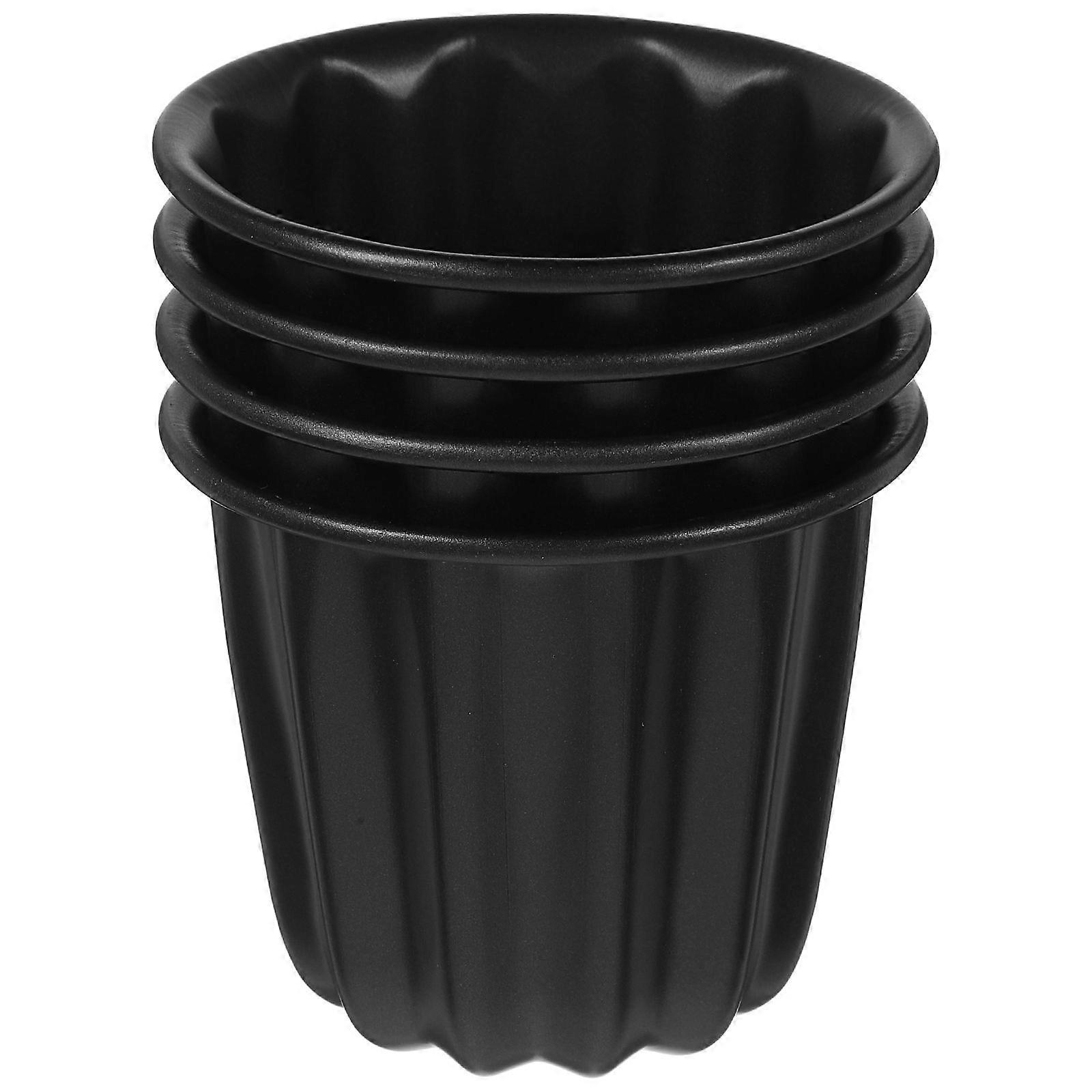 4pcs Non-stick Canele Molds Multi-function Baking Molds Muffin Cups Cake Baking Molds