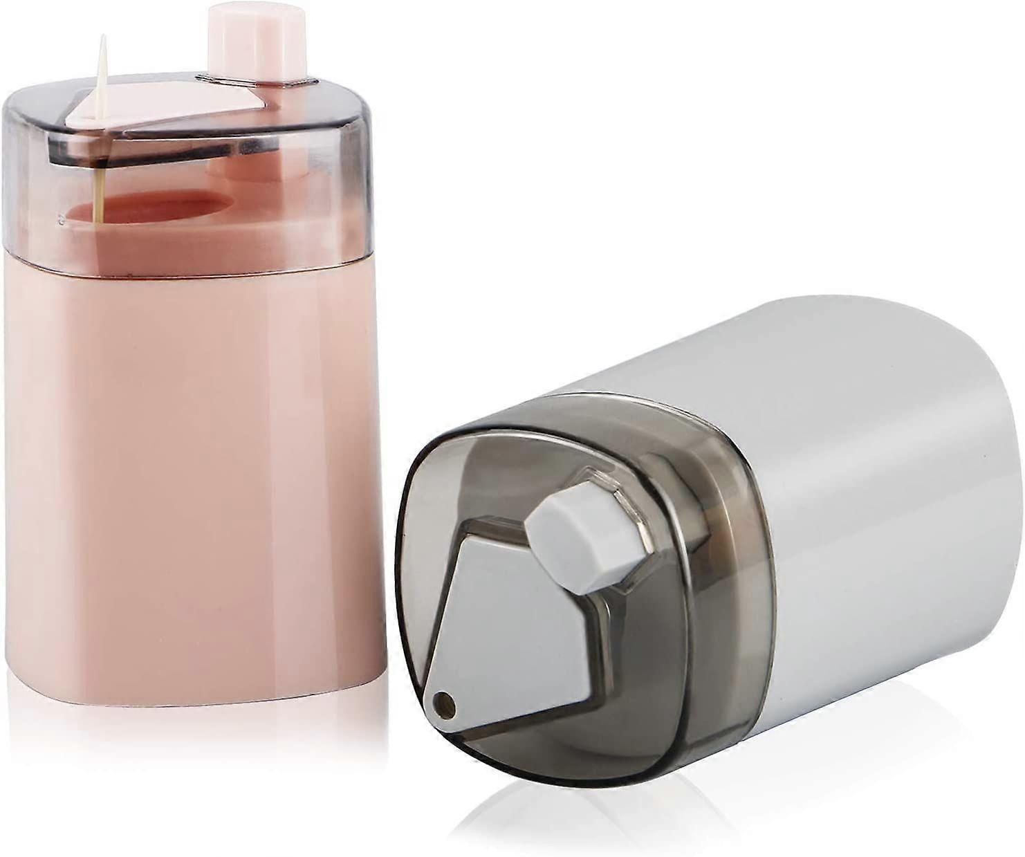 Toothpick Dispenser Toothpick Holder Pop-Up Automatic Toothpick Storage Box2 Pcs