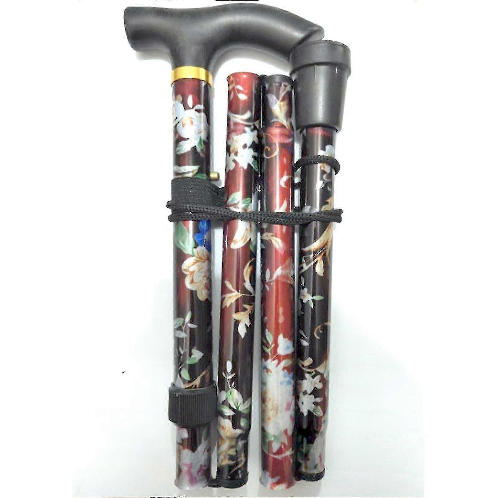 Adjustable and Foldable Walking Stick - Lightweight Mobility Aid with Comfortable Grip - Durable Collapsible Walking Aid for Enhanced Mobili