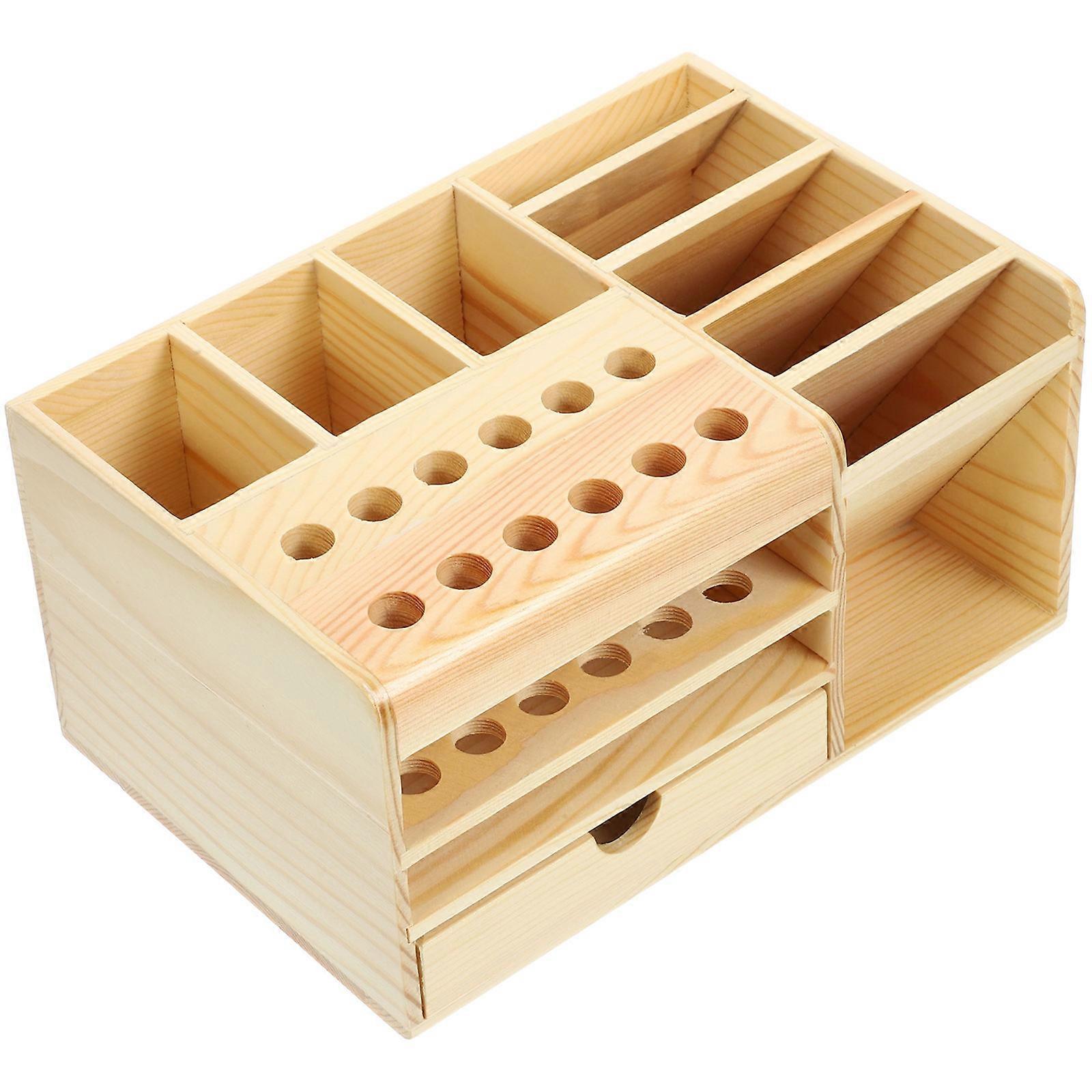 Desktop Organizer Wood Wrench Organizer Tool Organization Workshops Rectangular 1Set