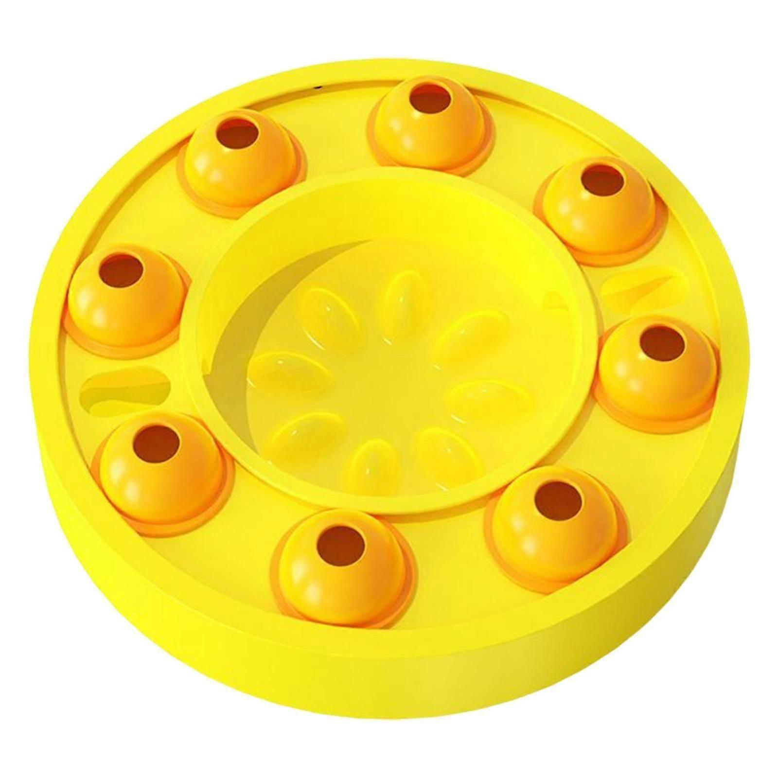 Pet Dog Food Puzzle Slow Feeder Improve IQ Puppy yellow