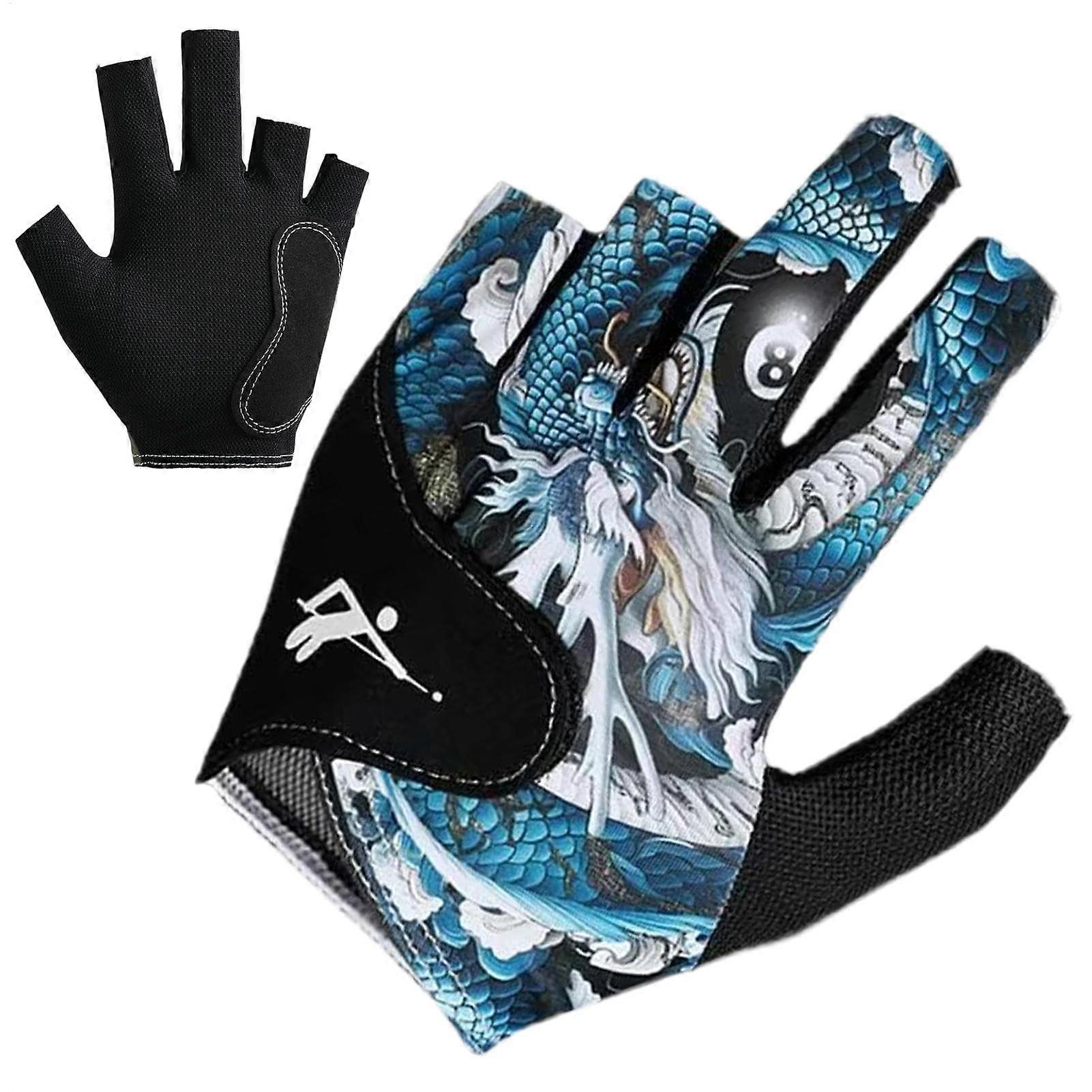 Billardbeckenhandschuhe Fingerlose Poolhandschuhe für Frauen - Elastische Rutschfeste Wear-resistente Fäustlinge für Billardspiele