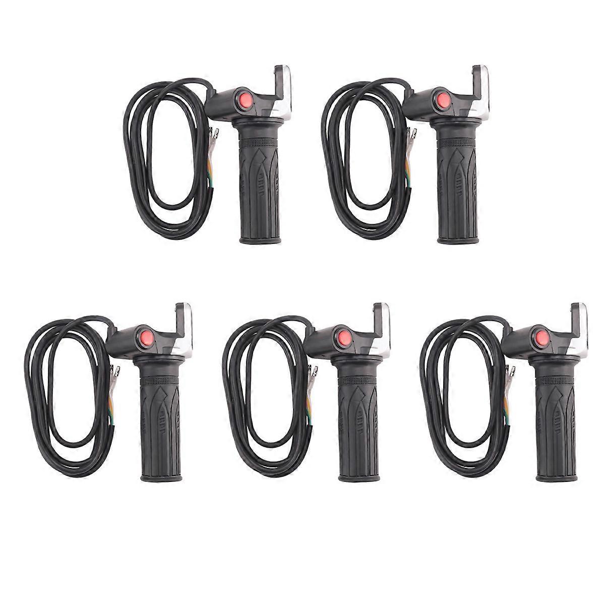 5X 48V Electric Bicycle Scooter Speed Throttle Grip Display with Switch EBike Twist Throttle Acceler