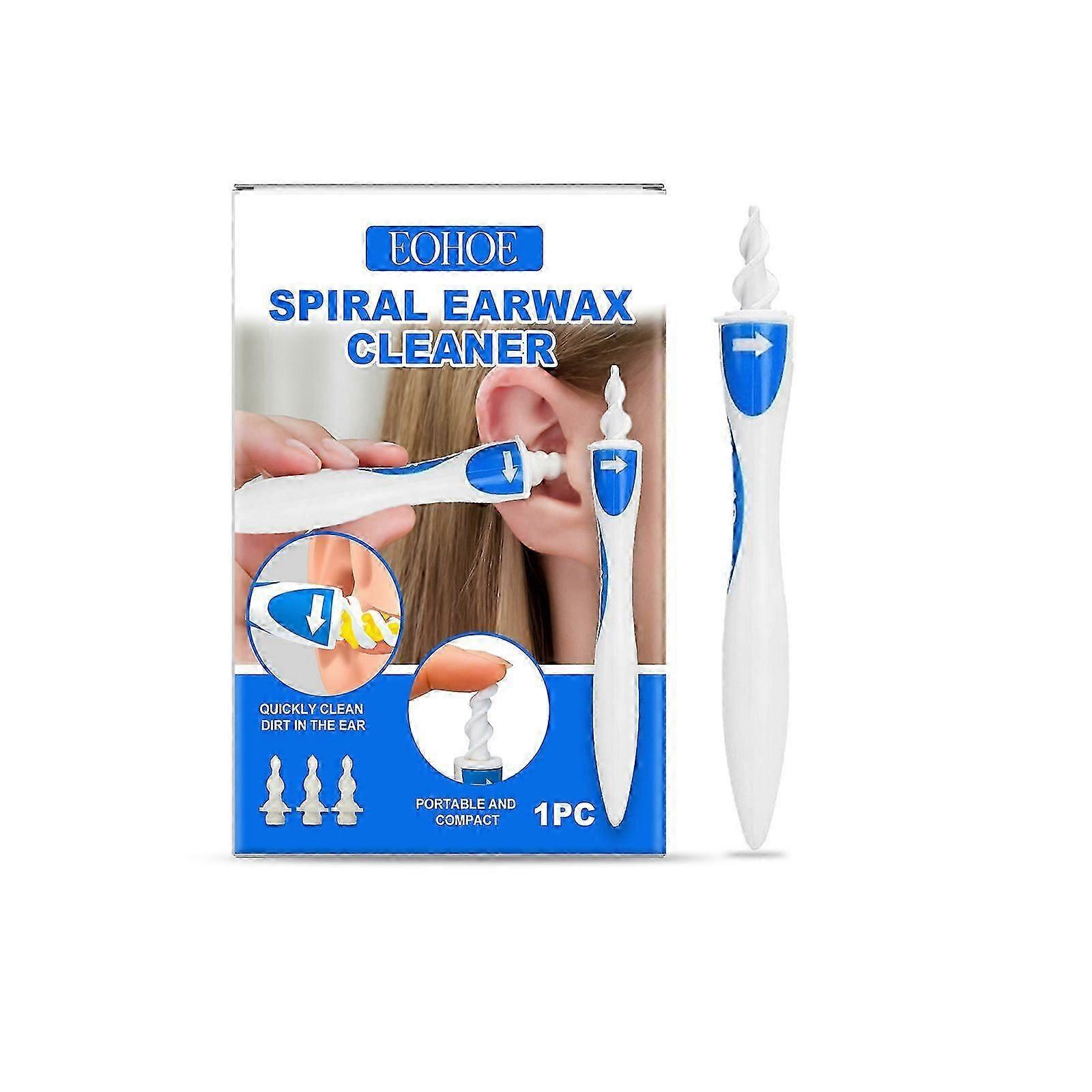 Ear Wax Remover Soft Silicone Cleaning Tool Earwax Removal Easy To Remove, Ear Wax Removal Tool Reusable Earwax Removal Tool Care Soft Spiral Ears Car