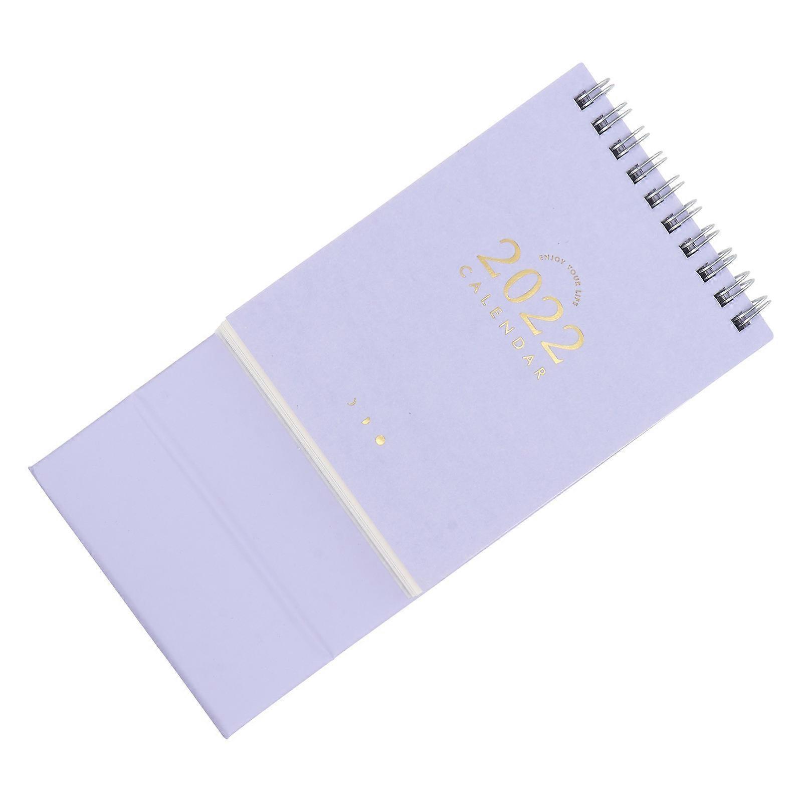 Creative Paper Calendar Planner Date Marking Home Use Purple 16X9.5X7CM 1Pack