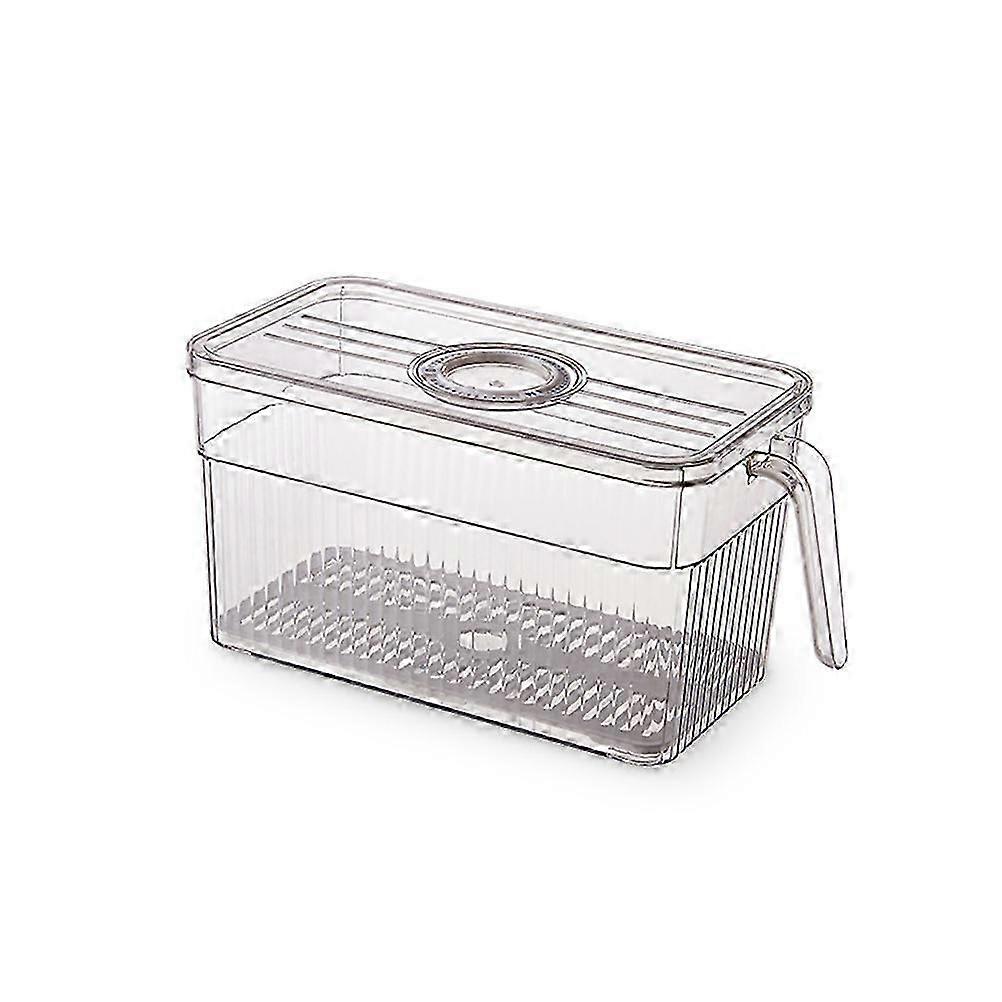 Kitchen Storage Containers with Timer Lid for Organizing Fresh Food and Fruit in Refrigerator Freezer