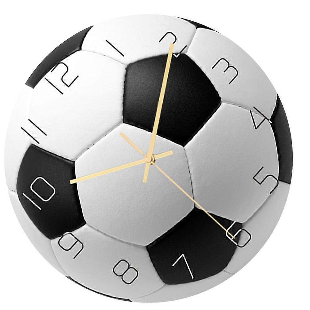 Creative Wall Clock Mute Movement Soccer Bedroom Decor Multi 30.00X30.00X4.00CM 1Pack