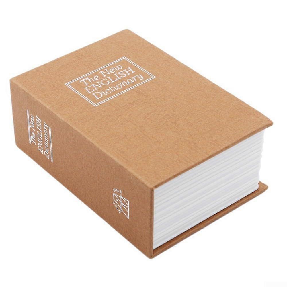 Secure your valuables, stylish money box, designed to look like a book, with a strong lock (yellow).