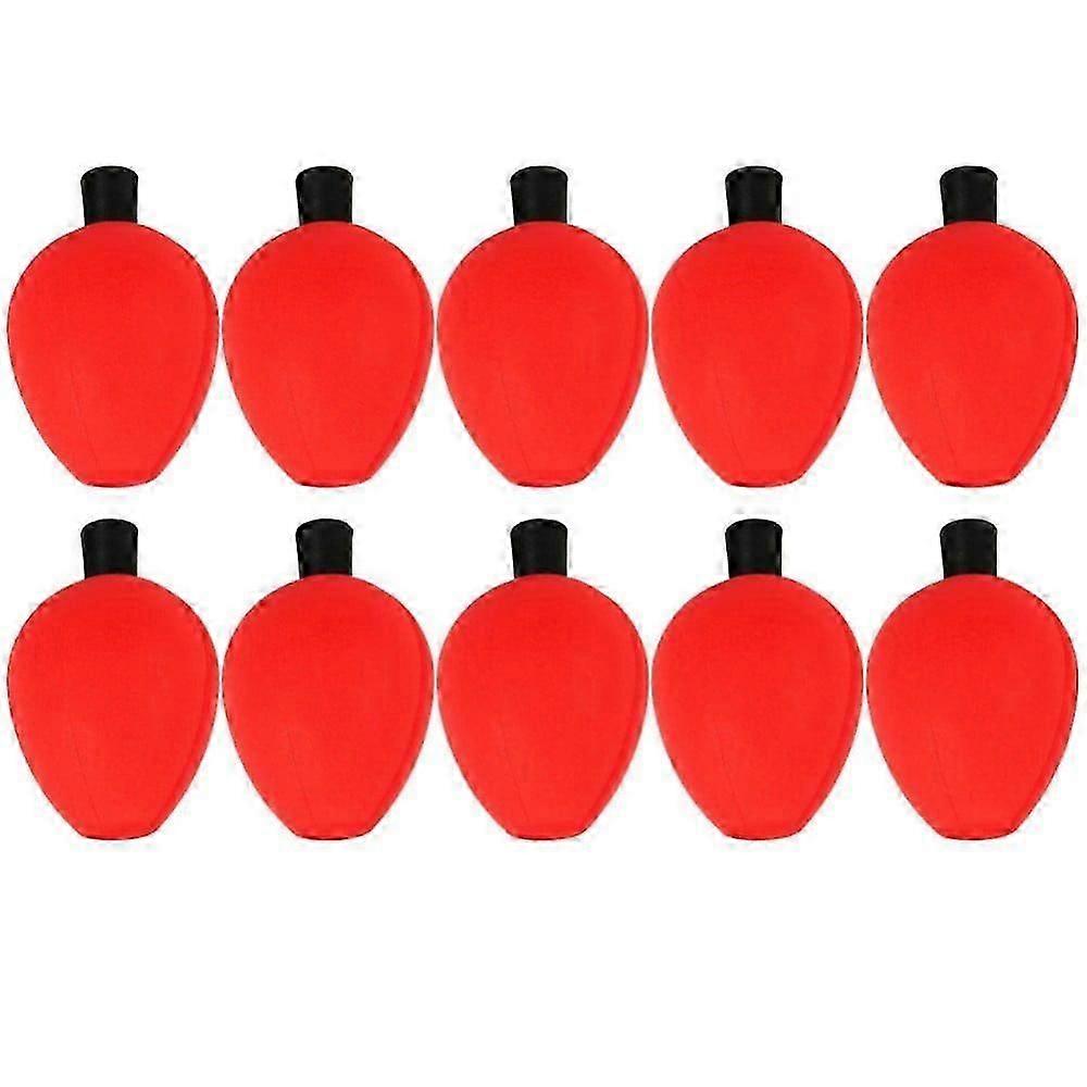 10pcs foam fish trout float slip bobber fish cork with pipe plug fly indicator, red