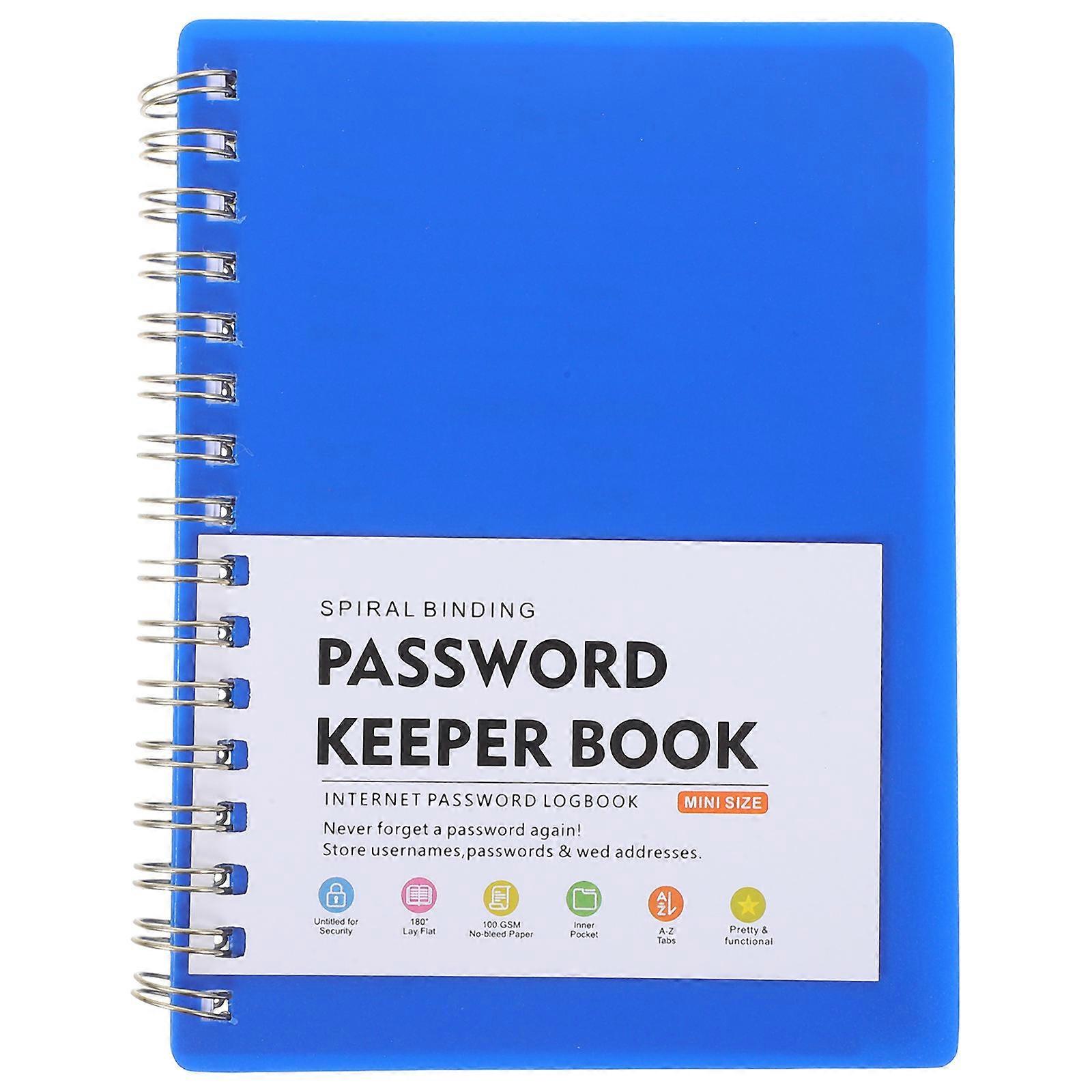 Note Prise de mot de passe Livre multifonction Cahier multifonction Onglets alphabétiques Bureau Utilisation Bleu 1Set