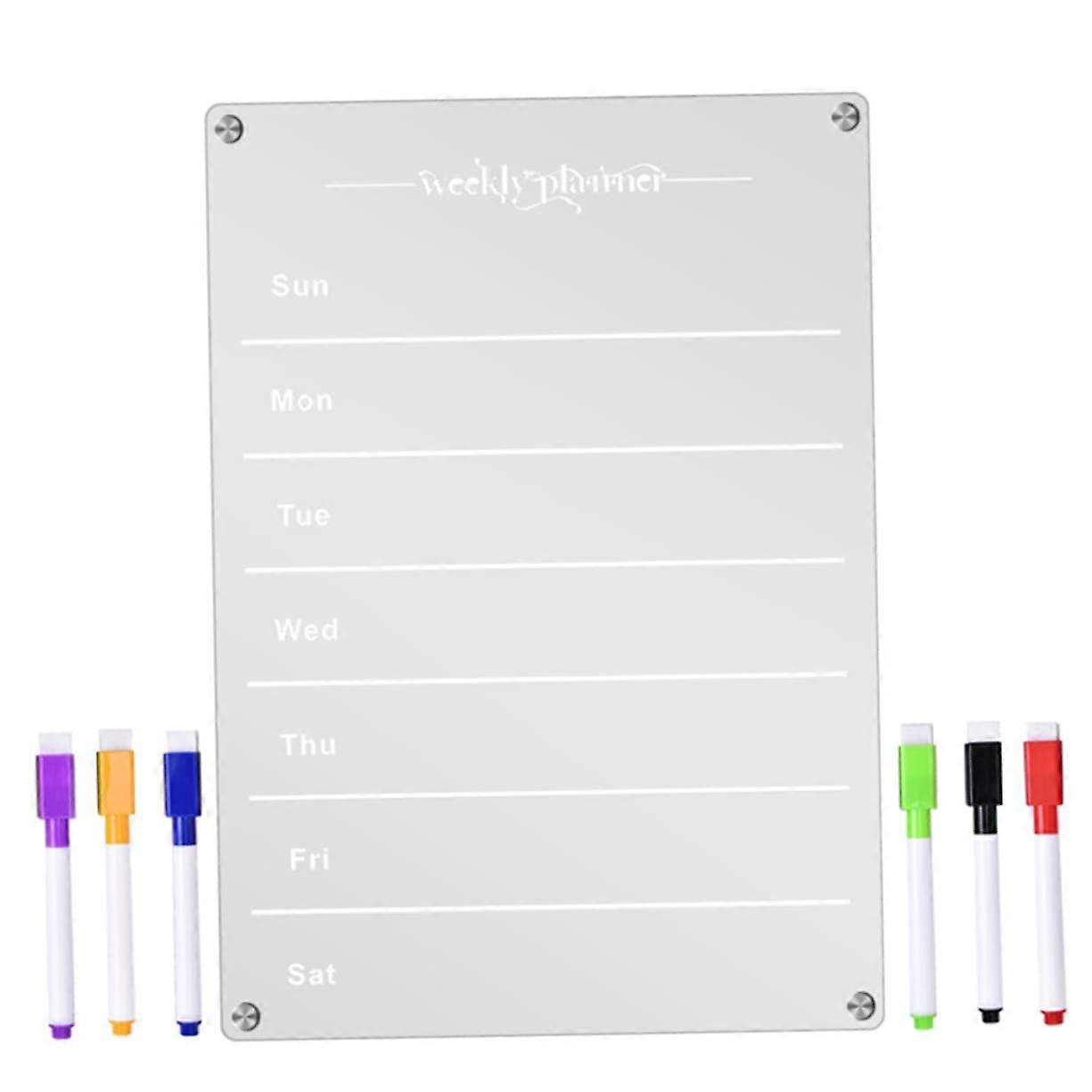 1PC Magnetic Planning Board for Refrigerator, Wipeable ToDo List Whiteboard