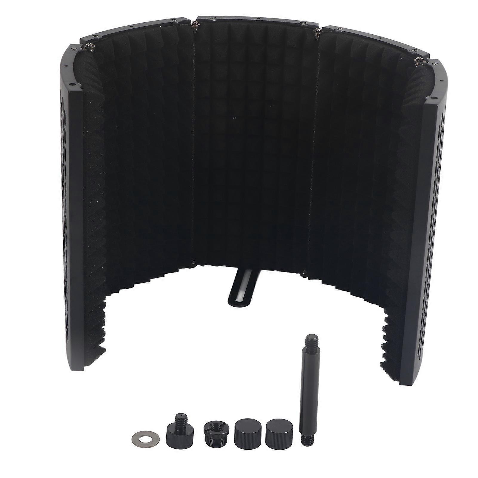 Microphone Isolation Shield Foldable Mic Sound Absorbing Foam Reflector for Studio