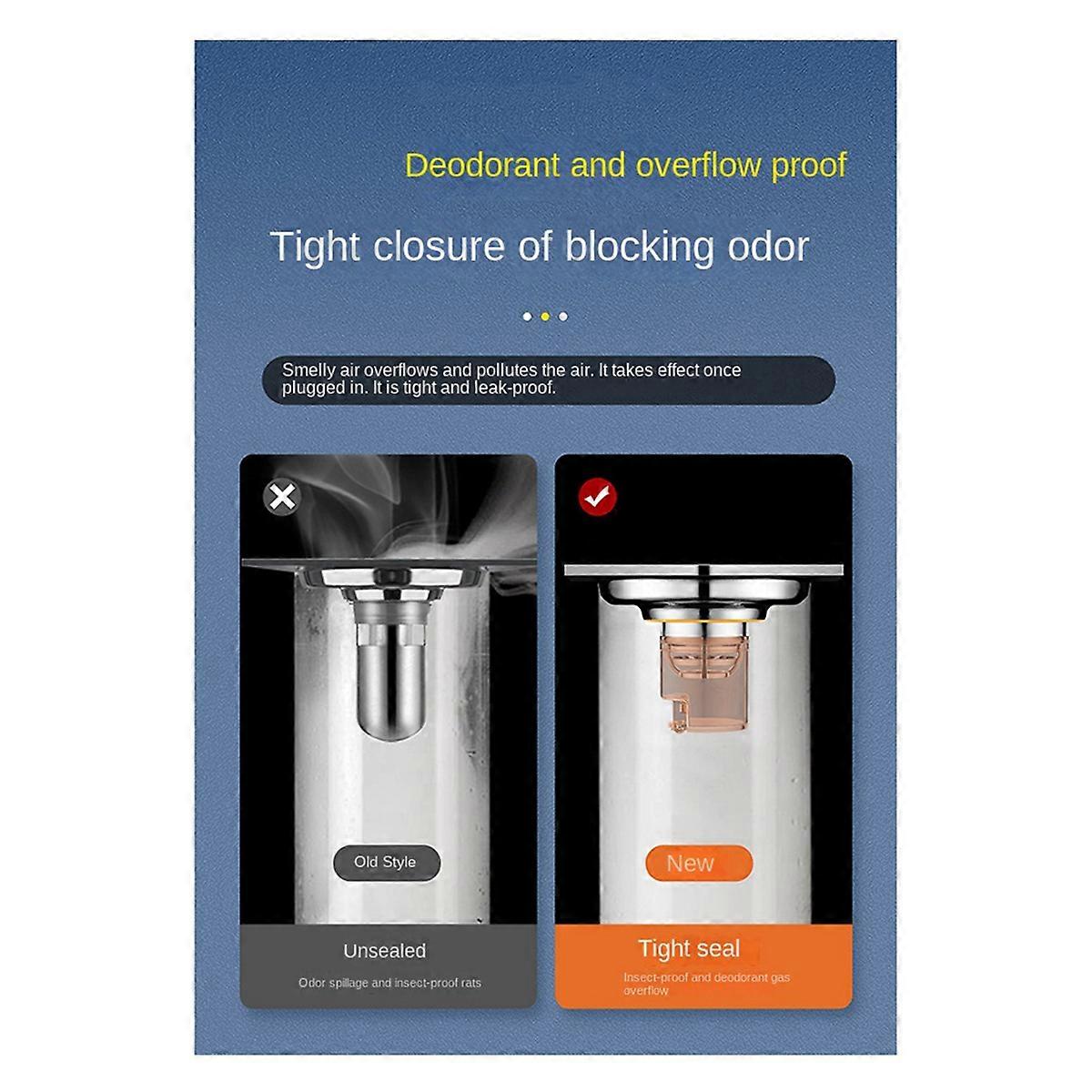 Self-Closing Odor and Insect Floor Drain Core Deodorant Shower Drain