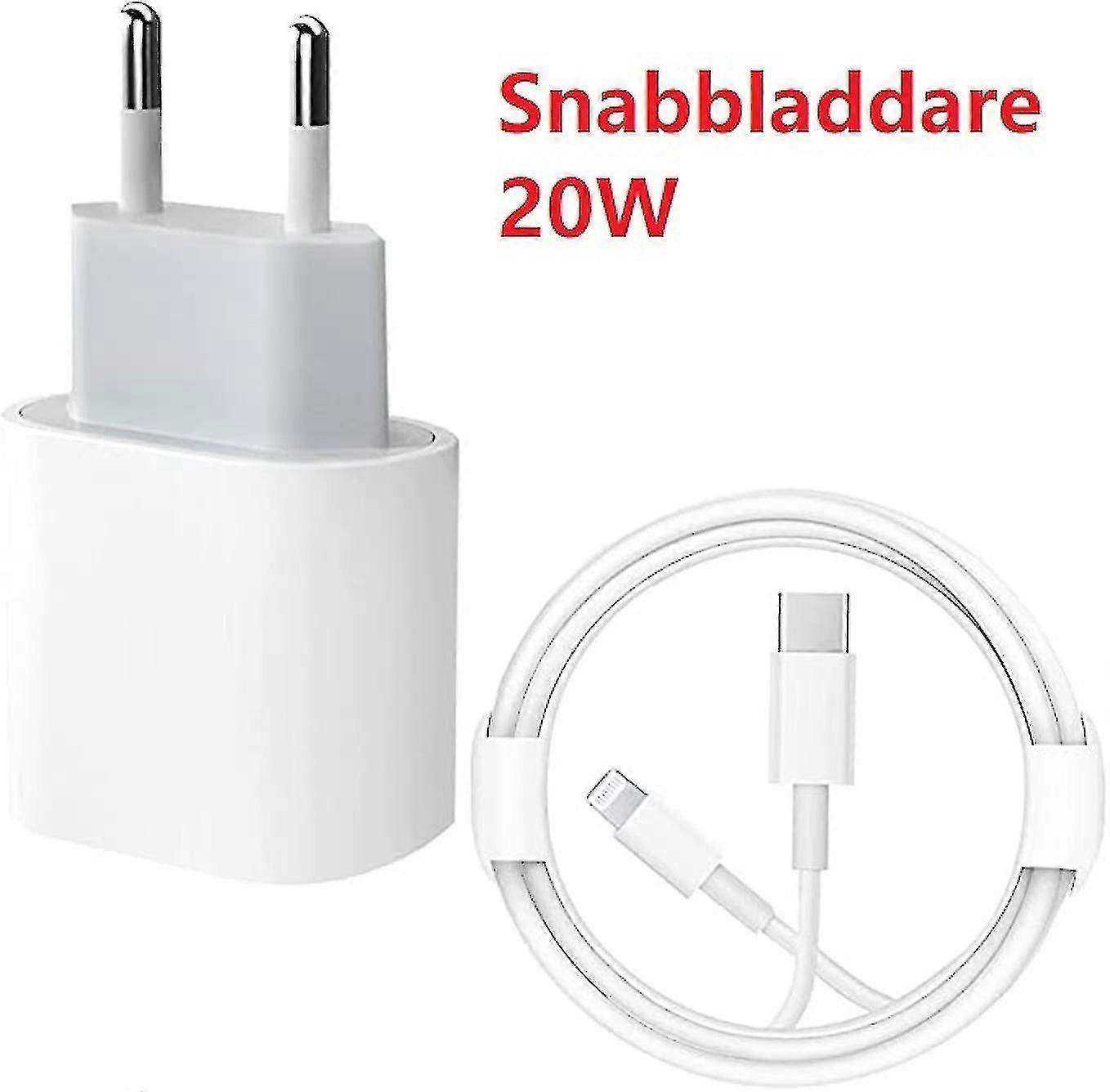 Iphone Snabbladdare 20W USB-C Kabel Kabel Vít
