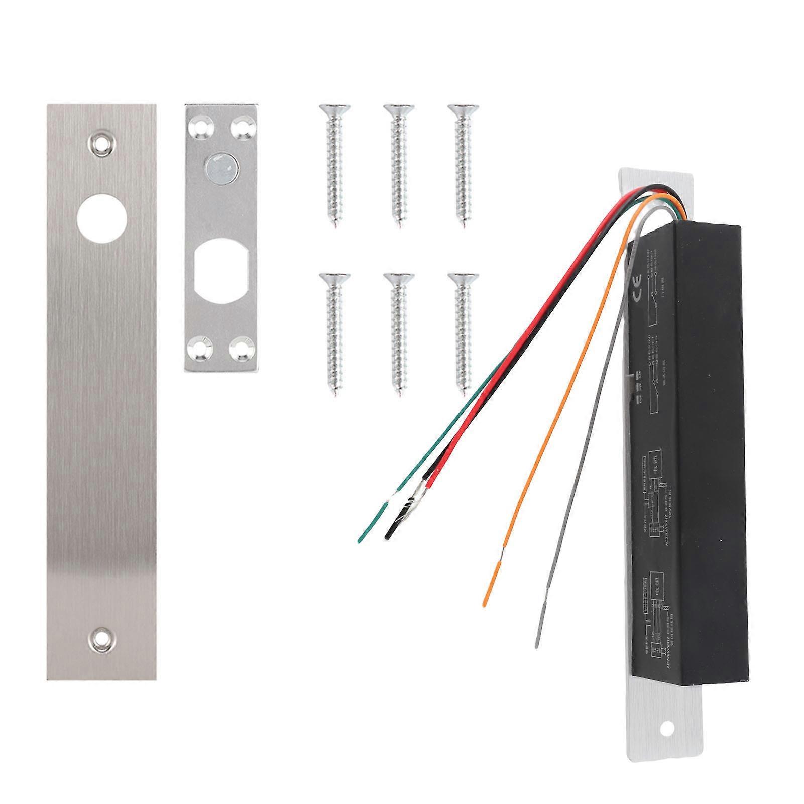 DC12V 4 Lines Electric Deadbolt Drop Bolt Door Lock for Security Access Control