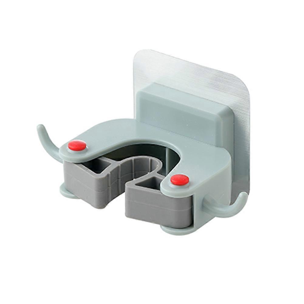 Durable Reusable Wall mounted Mop Holder Rack for Towel Broom 02#Blue