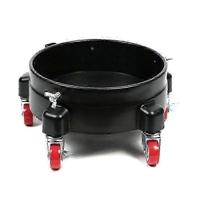 11.5 Inch Bucket Easy Push Removable Rolling Bucket 5 Roll Swivel Casters To Move 360 Degree Turning Black js