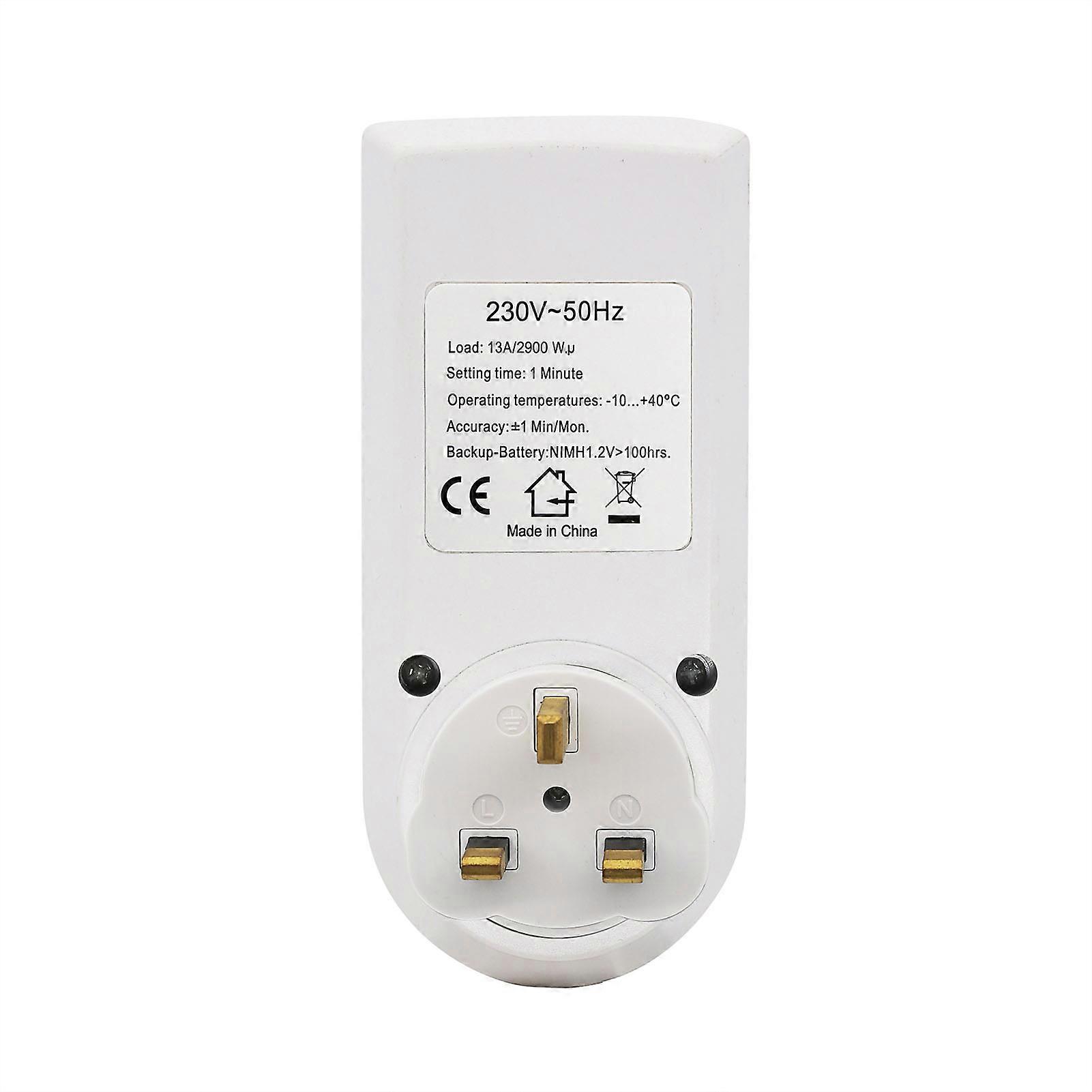 Digital Timer Switch Socket Digital Electronic Timer Switch LCD Display Plug-in Programmable Time Switch Energy Saving Intelligent Electronic Timing