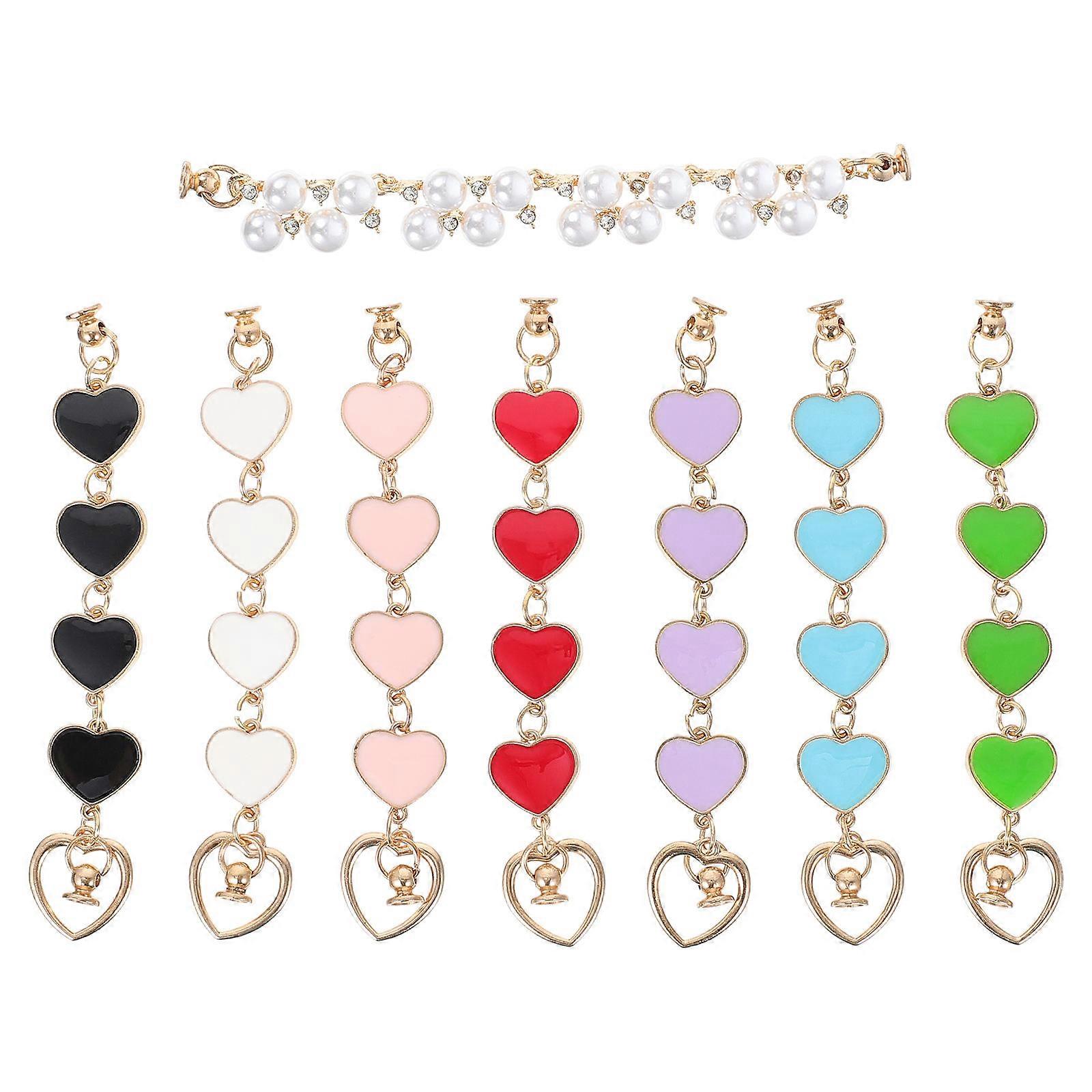 Delicate Decorative Phone Chain Made of Zinc Alloy for DIY Phone Case with Assorted Color 8PCS