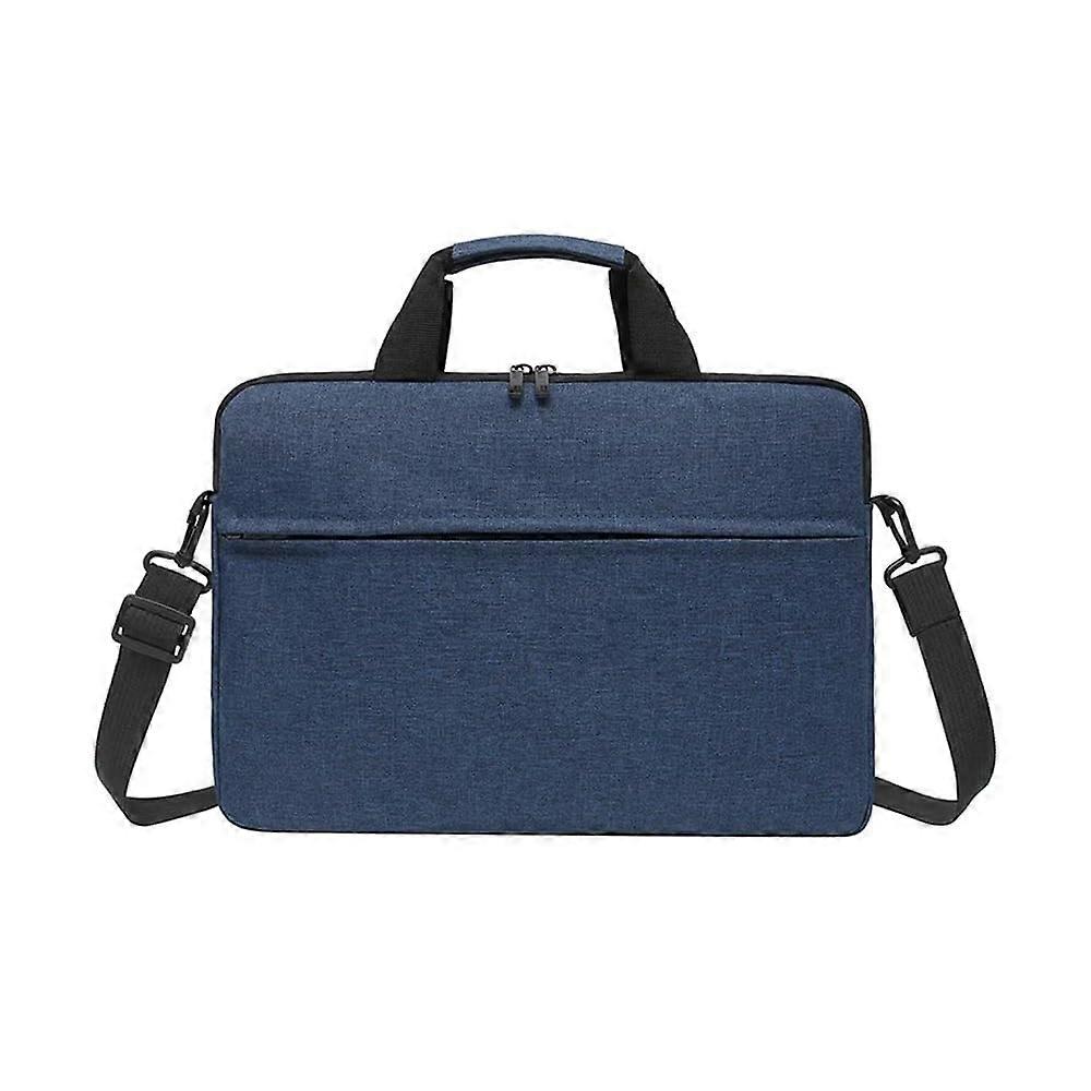 13' 17' Laptop Carrying Case Shoulder Strap Durable Water Resistant Fabric Business Casual School 15.6 inch Dark Blue
