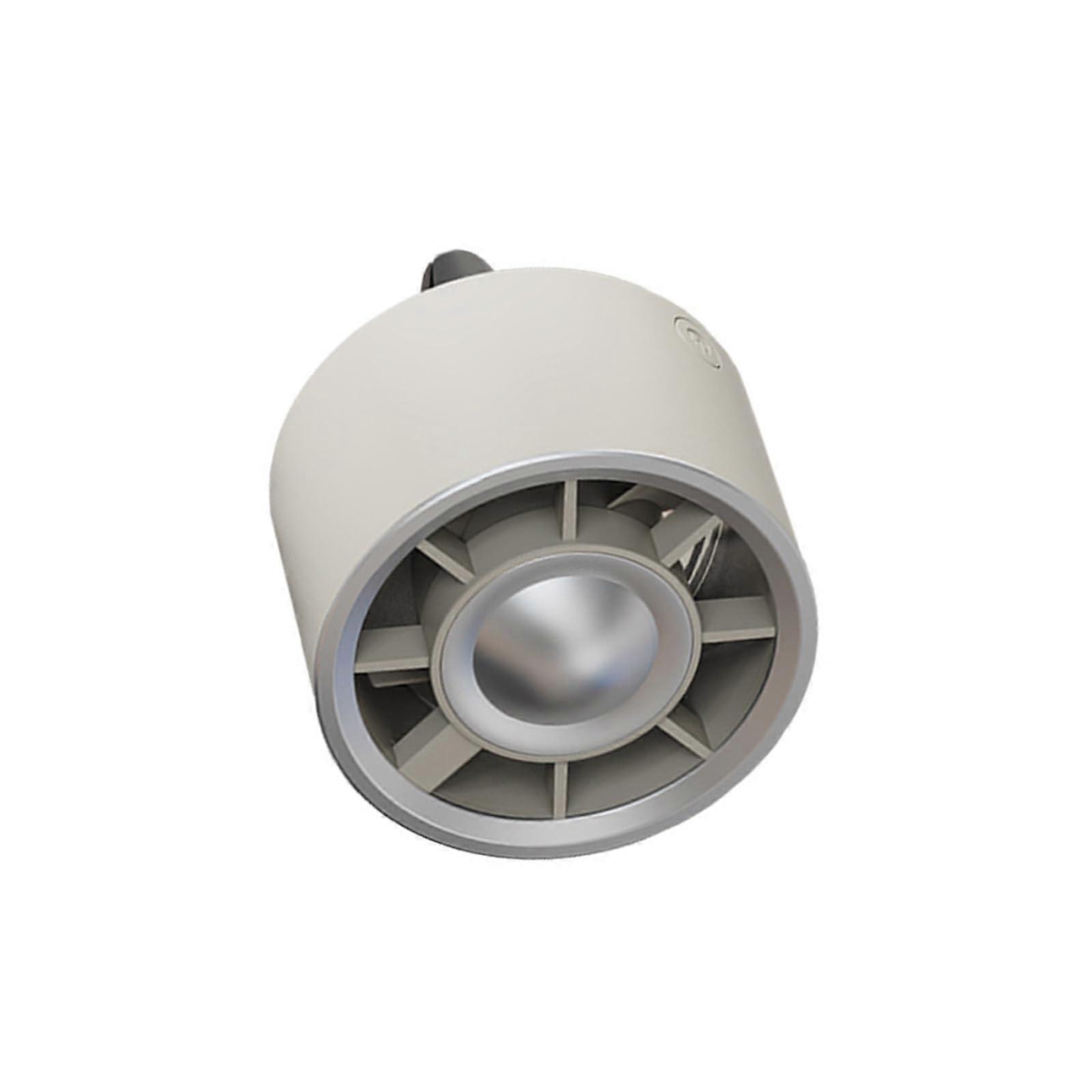Car Air Conditioner Vent Clip Fan With Adjustable Outlet Angle 3 Speeds Ambient Light Low Noise Multicolor LED Khaki