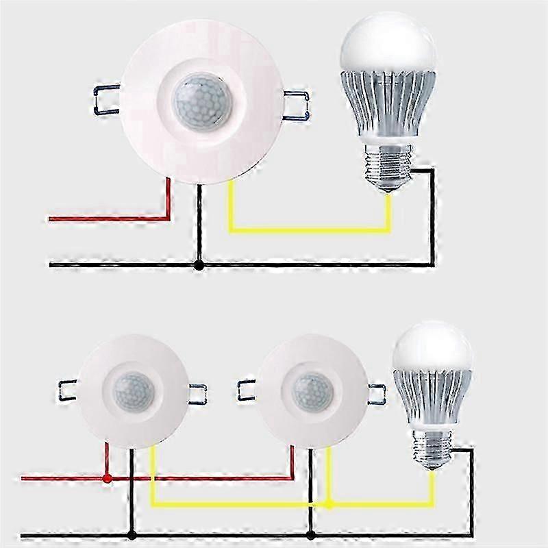 Embedded Human Body Sensor Switch 220V Three-Wire Household LED Lights Fan Multifunction Delayed Ti