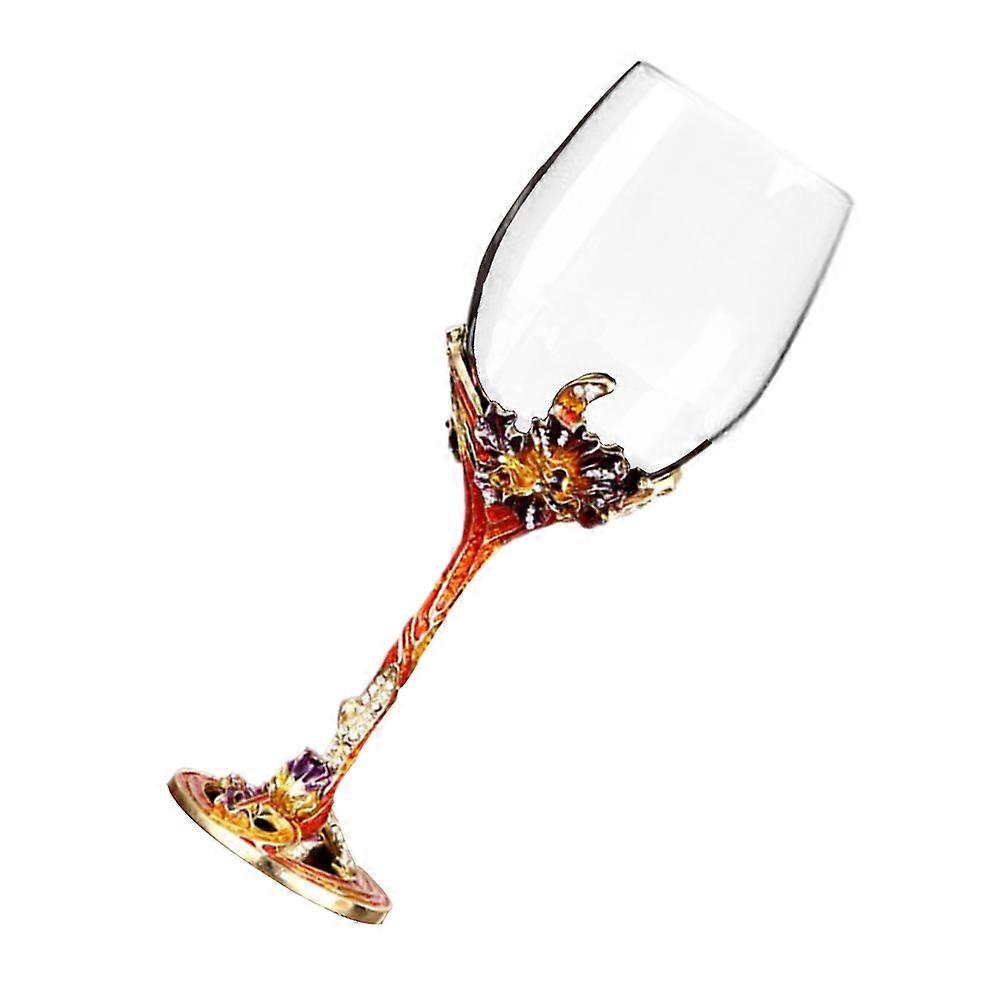 Elegant Crystal Enameled Wine Goblet for Home Bar, Weddings, and Outdoor Use – High Transmittance, Comfortable Design