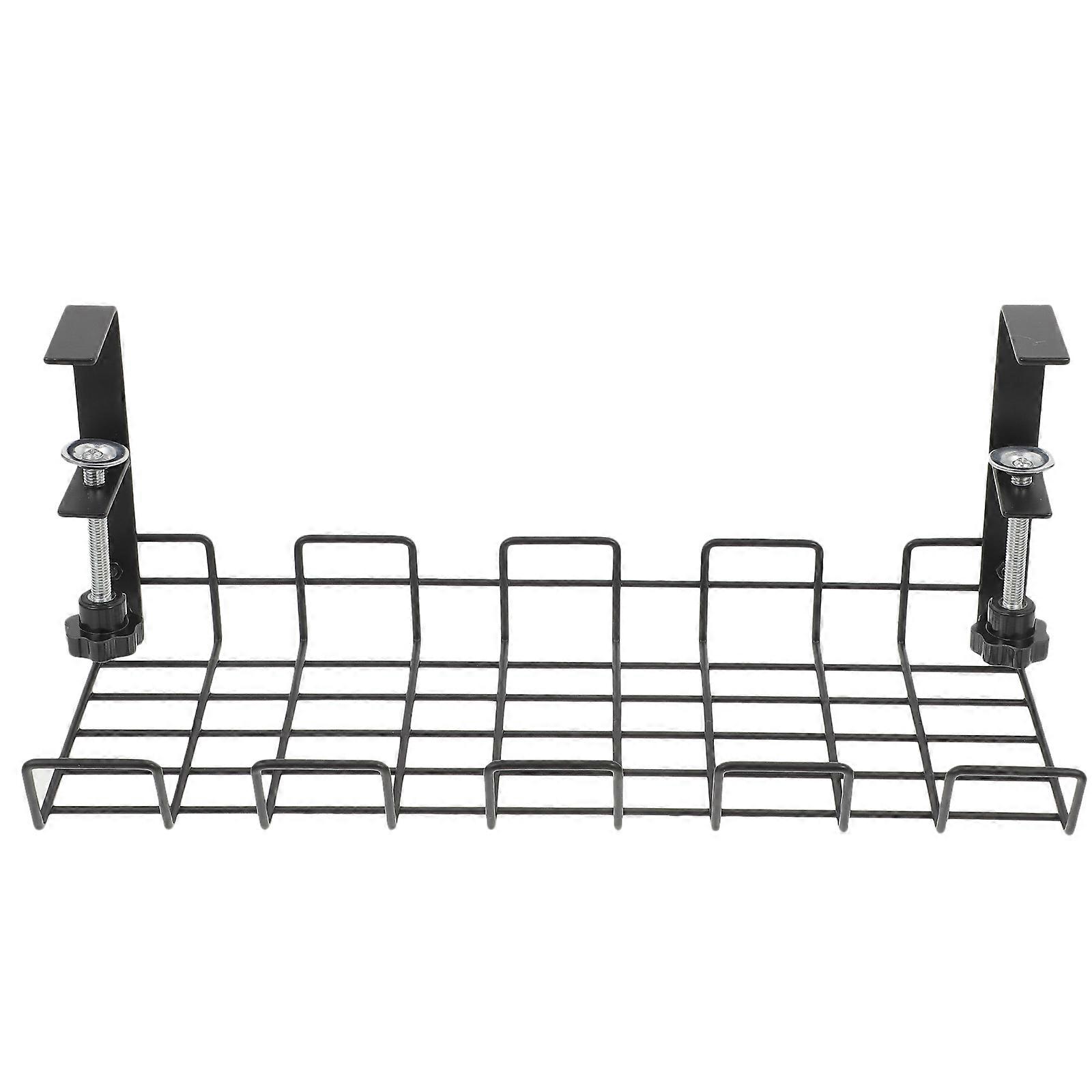 Sturdy Multi Functional Under Desk Cable Management Rack for Organizing and Storing Electric Wires to Keep Workspace Tidy